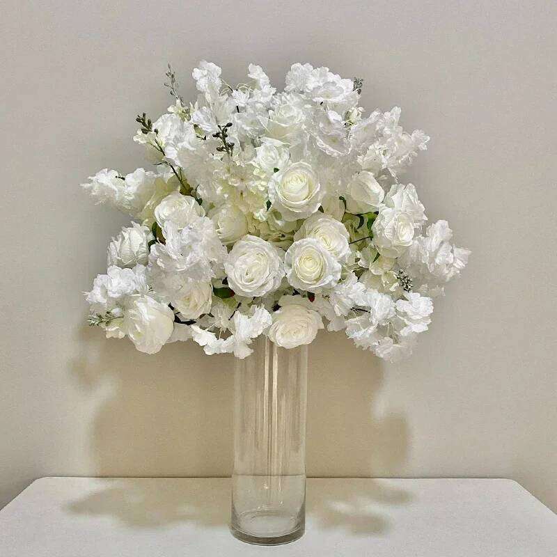 LuxuyWedding Props Artificial Arrangement Cherry Rose For Wedding Decoration Road Leading Flower Ball Floral W260130