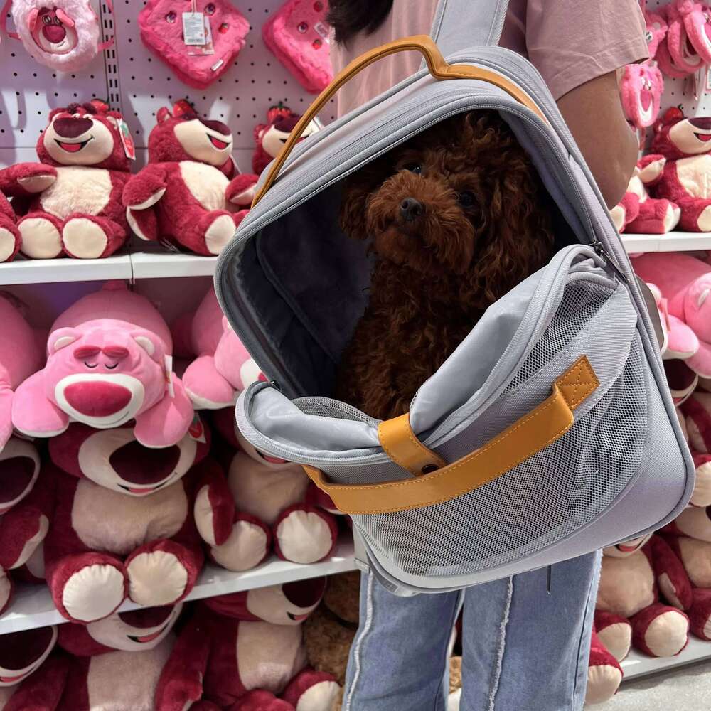 Breathable Dog Carrier Backpack for Small to Medium Dogs And Cats with Head out Design Comfortable Hands-Free Hiking Travel 26H0130