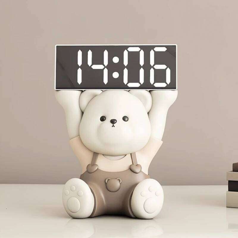 Cartoon Bear Living Room Desk Fashion Mute Nightstand Alarm Clock Restaurant Watch Bedroom Decoration W260130