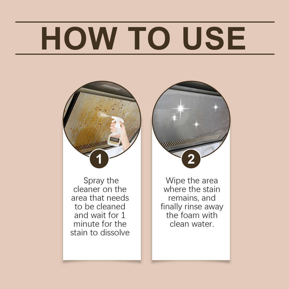 Jakehoe Multi-Surface Kitchen Range Hood Sink Countertop Stain and Grease Remover Multi-Effect Cleaner S260130