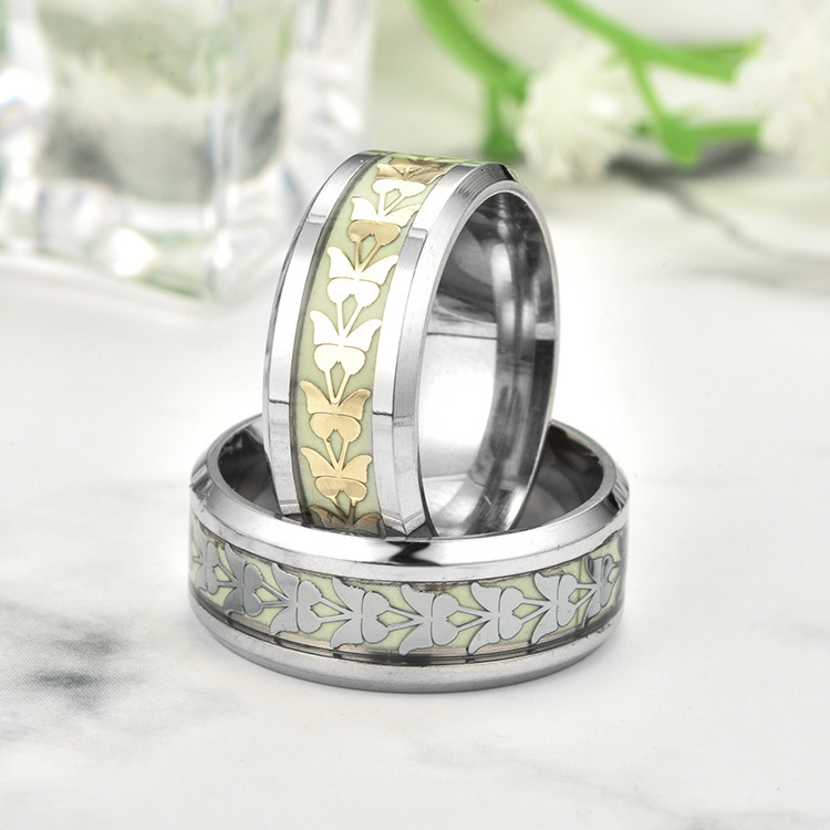 New Style Luminous Fluorescent Cute Butterfly Ring Concert Manufacturer