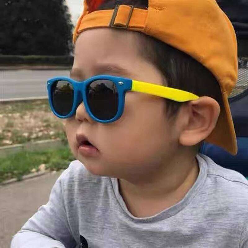 Polarized Kids Sunglasses TR90 Silicone Gel Frame Classic Square Children Sun Glasses Girls Boys Multi Color Baby Goggles UV400 H260130