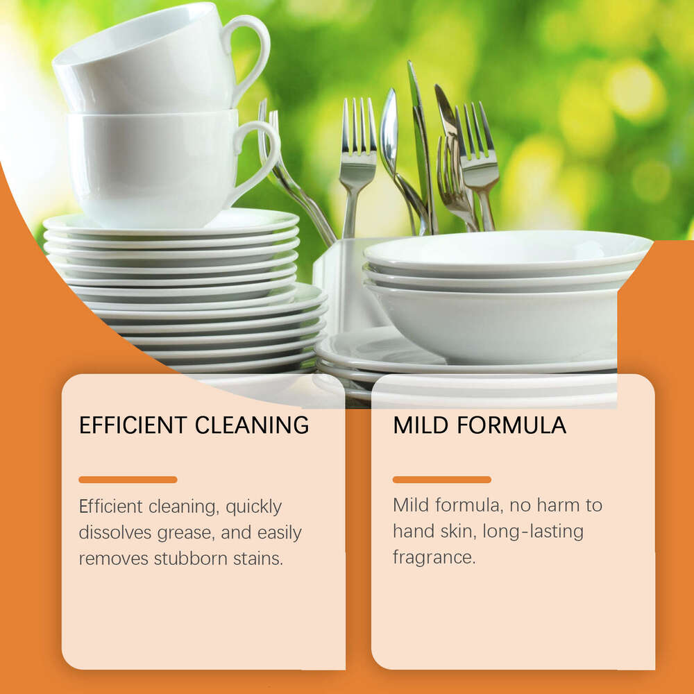 JAKEHOE Dishwashing Kitchenware Bowl and Chopsticks Decontamination Degreasing Fresh Gentle Cleaning Dish Liquid S260130