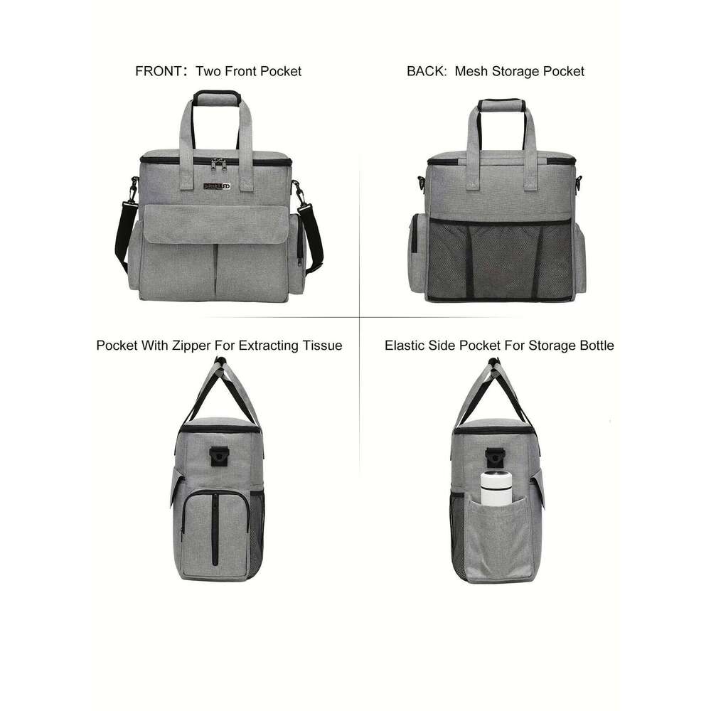 Large 6 PCS Airline Approved Dog Bag Set Weekend Pet Travel Organizer with Multi-Function Pockets for Supplies 26H0130