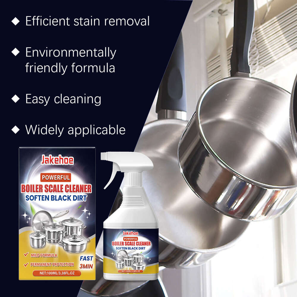 Jakehoe Pot Bottom Black Stain Remover Cleaner for Stove, Kitchen Utensils, Oil Stains, Multi-Effect Cleaning Agent S260130