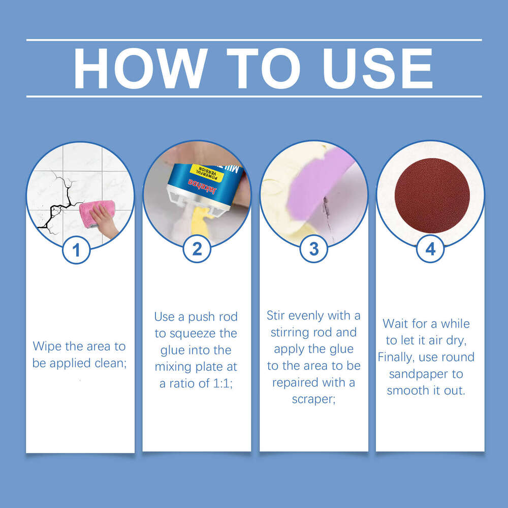 Jakehoe Repair Agent Household Ceramic Tile Sink Marble Waterproof Gap Filler Sealant S260130