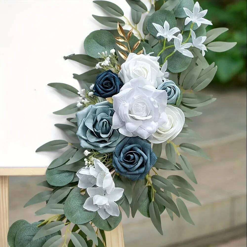 2pcs Welcome Flowers,Small Arch Artificial Flowers, Decoration Reception and Wedding Background Flowers W260130
