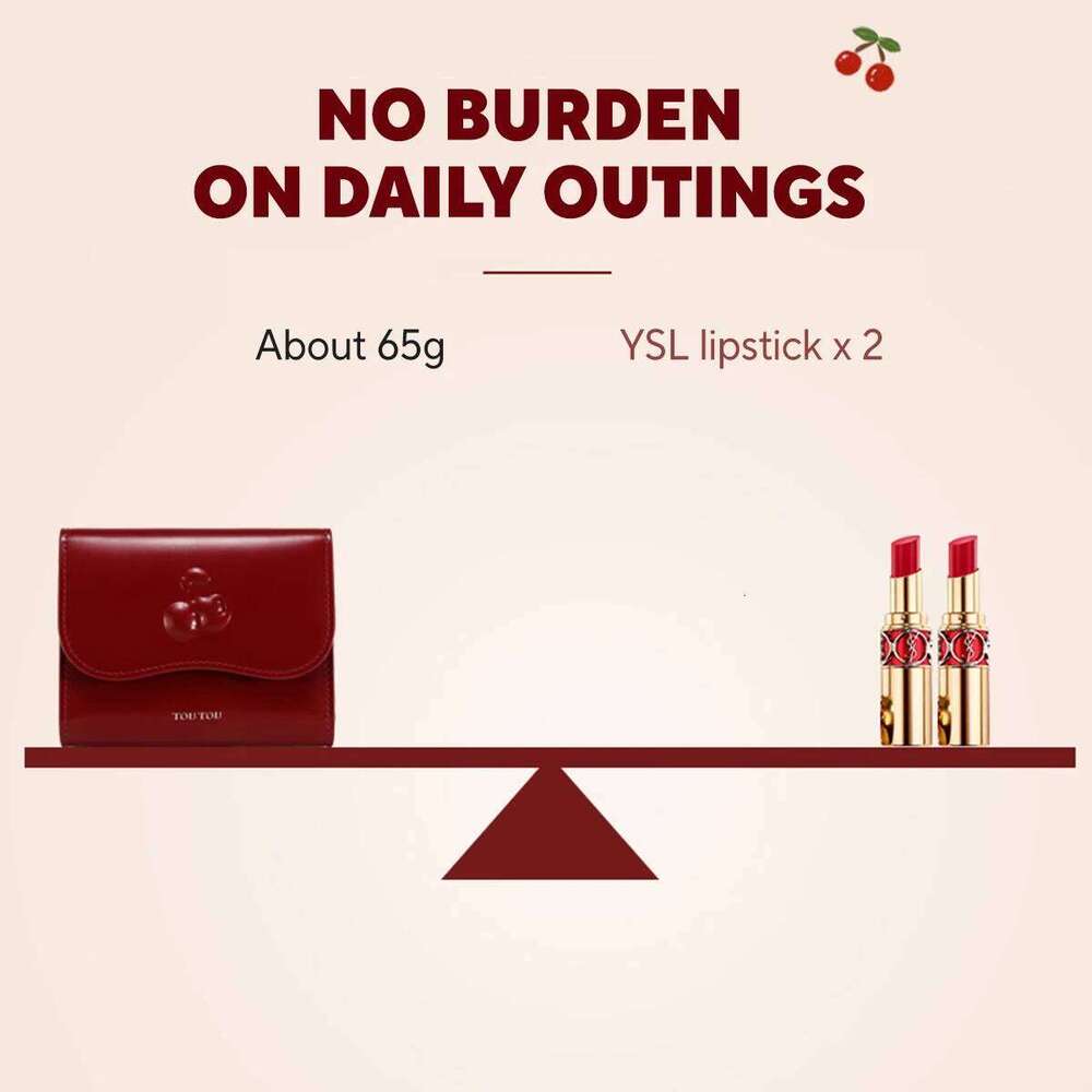 Birthday new year Gift: The New TOUTOU Cowhide Wallet, Lightweight, Compact Red Card & Coin Purse, a Gift for Girlfriend Z260130