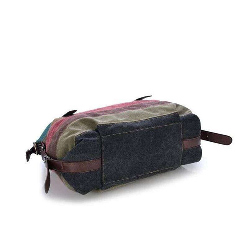 Canvas Totes, Striped Women's Handbag, Patchwork Rainbow Shoulder Bag, Fashion Female Casual Crossbody Bag Z260130