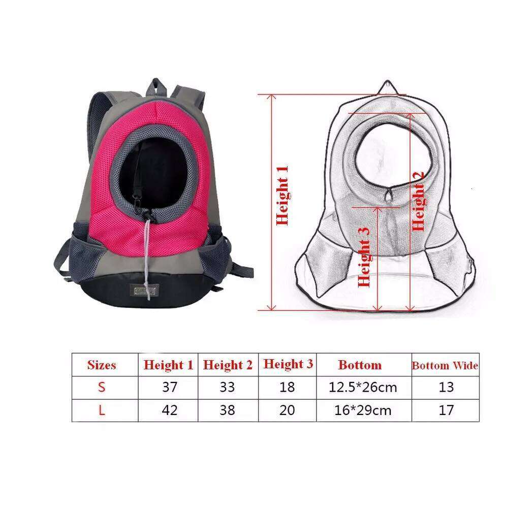 Carrier Backpack Portable Travel Pet Dog Front Bag Mesh Outdoor Hiking Head Out Double Shoulder Sports DB 26H0130