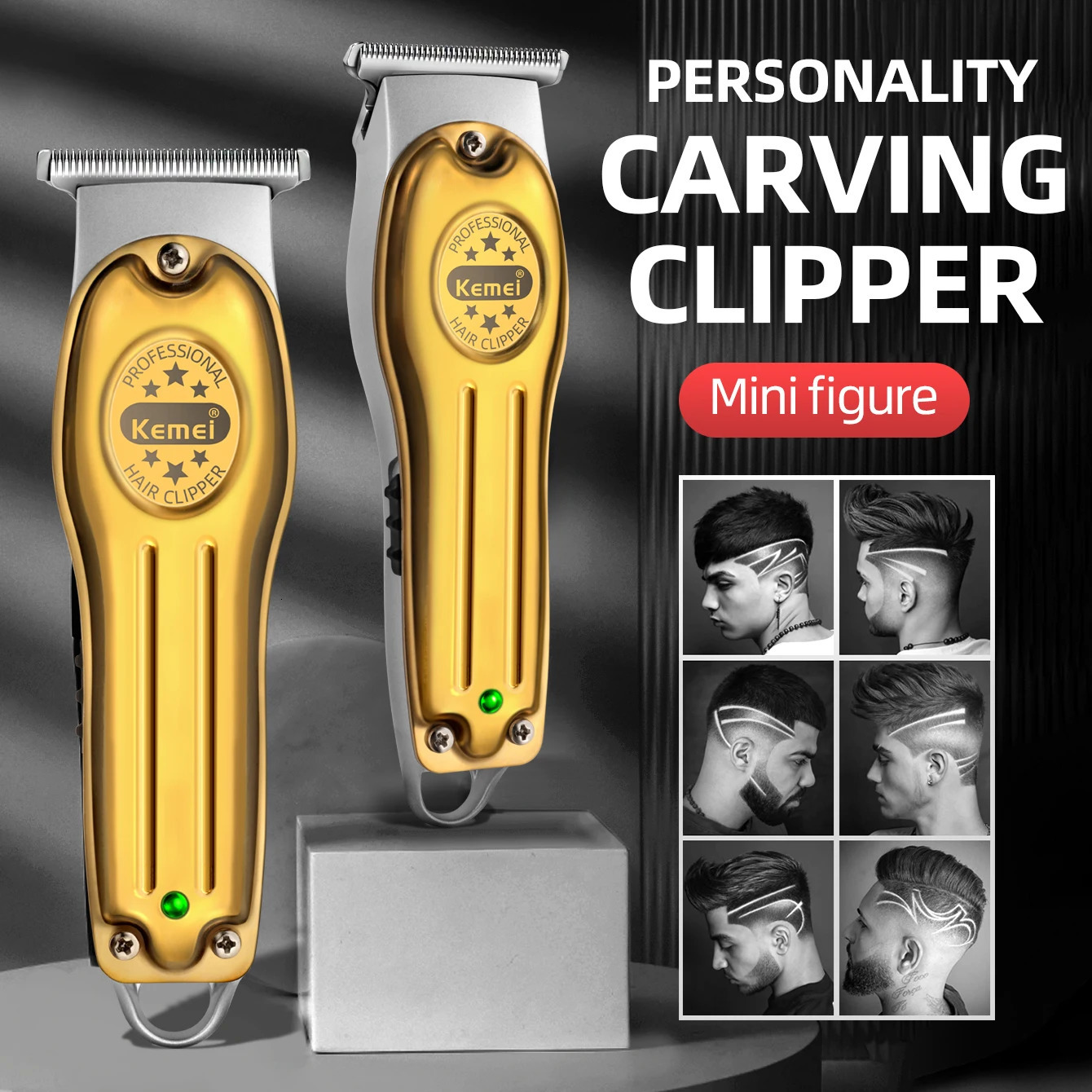 Professional Hair Trimmer Electric Hair Clipper Mens Rechargeable Barber Cordless Hair Cutting Machine for BareHeaded 260129