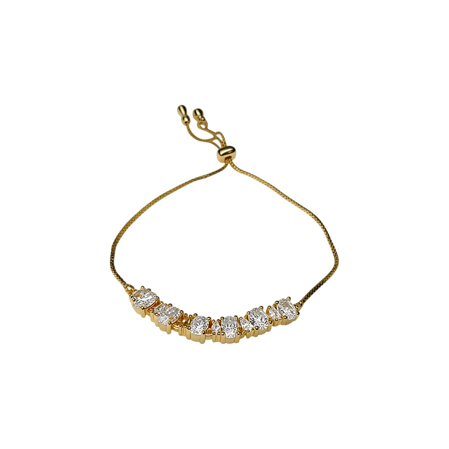 Korean Style Super Shiny Oval Zircon Casual Fashion Simple Elegant Versatile Bracelet Light Luxury High-end Feel Jewelry - view 9