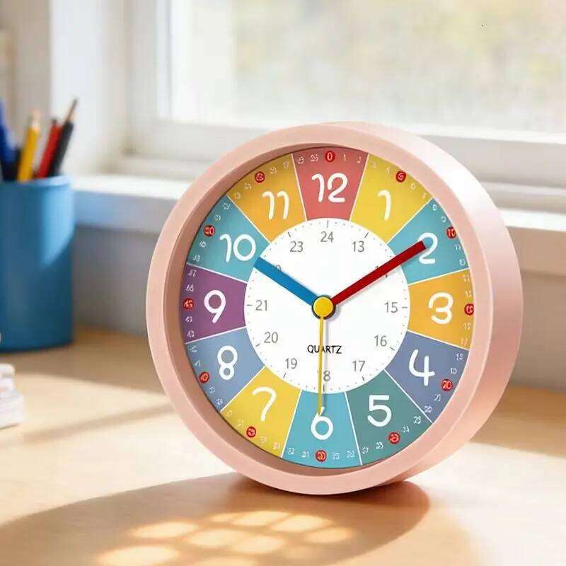Small Alarm Early Education Cartoon Bedside Table Wake-up Tool Learning Time Portable Clock For Bedroom Office W260130