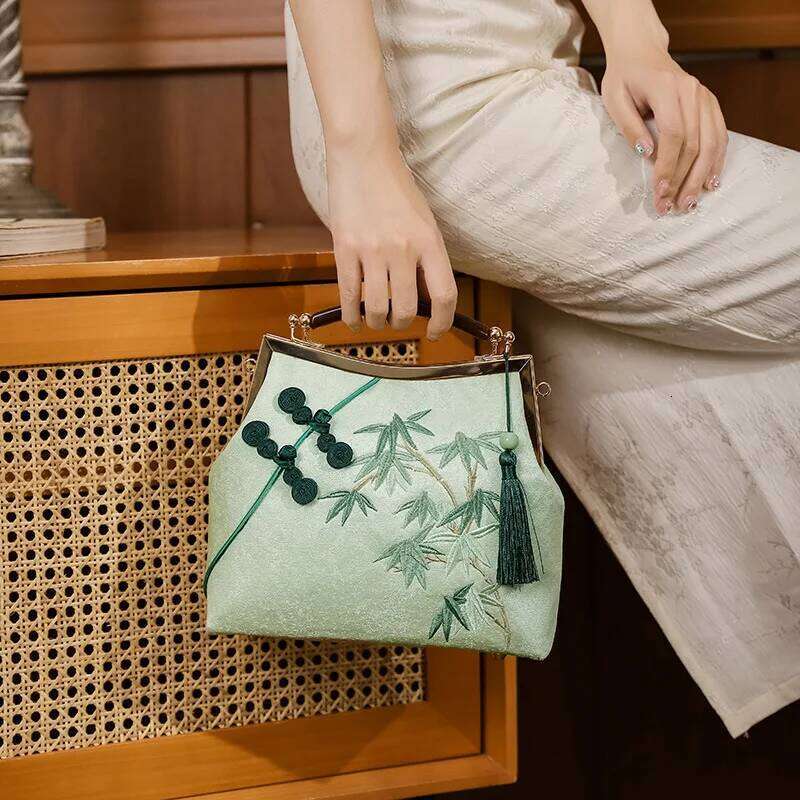 Handmade Evening Women S Clutch Bag Flag Sle Crossbody Handbag Artistic Crtsmanip Chinese Retro Faion KABAHEBINGJUE