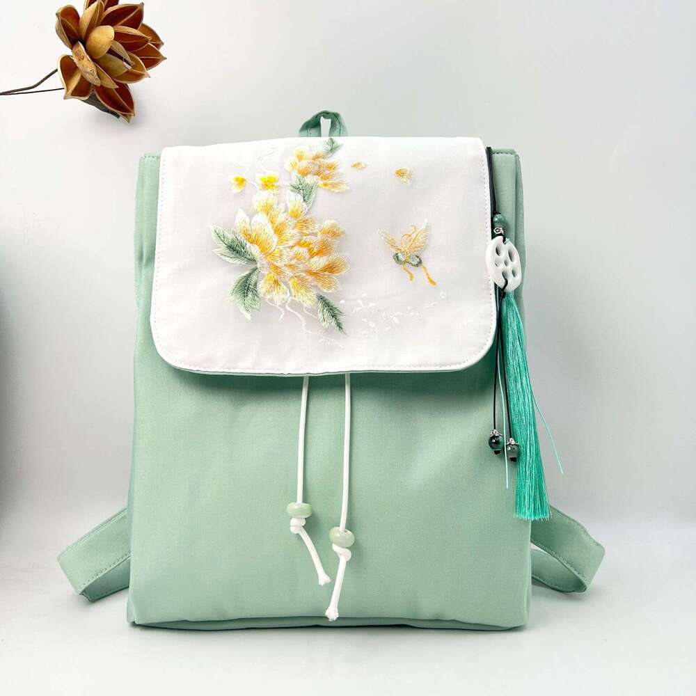Factory Direct Sale Han Element Hanfu Suzhou Embroidery Backpack Casual Versatile Ancient Style Bag Wholesale MASA