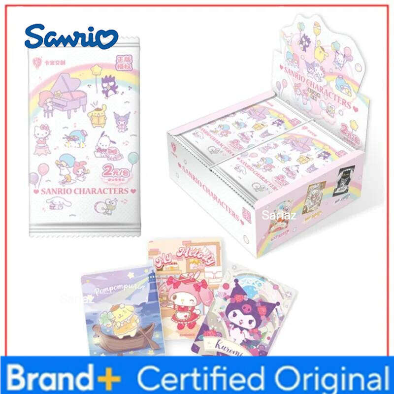 Sanrio Shining Cartoon Kuromi Hello Kitty My Melody Cinnamoroll Collectible Game Trading Card Children Toy Christmas Gifts H2601301