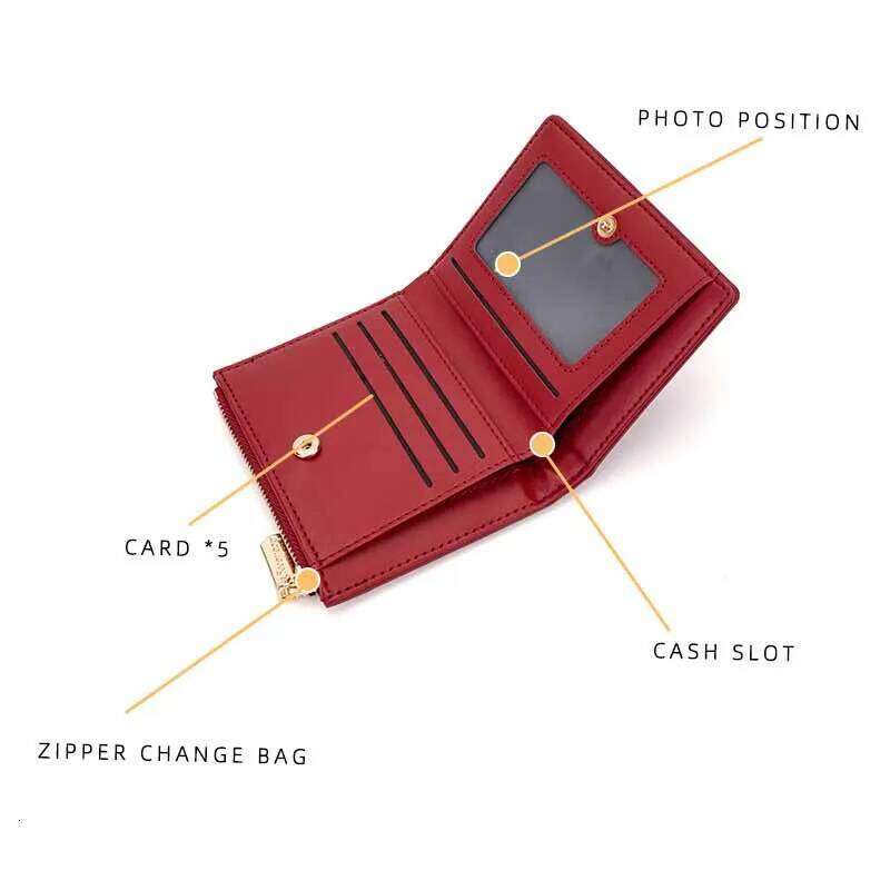 Women Short 2025 New Korean Style Letter Buckle Coins Purses Card High Quality Wallet Luxury Carteras Para Mujeres Z260130