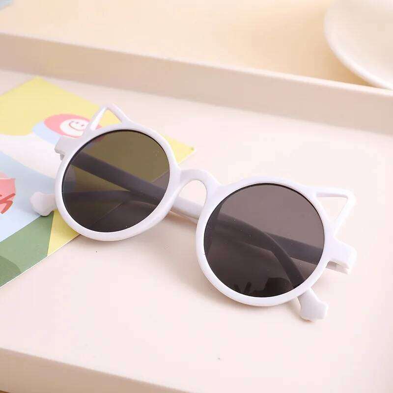 Cute Cat Ears Kids Sunglasses for Girls And Boys Cartoon Outdoor Sun Protection Vintage Children's Glasses H260130