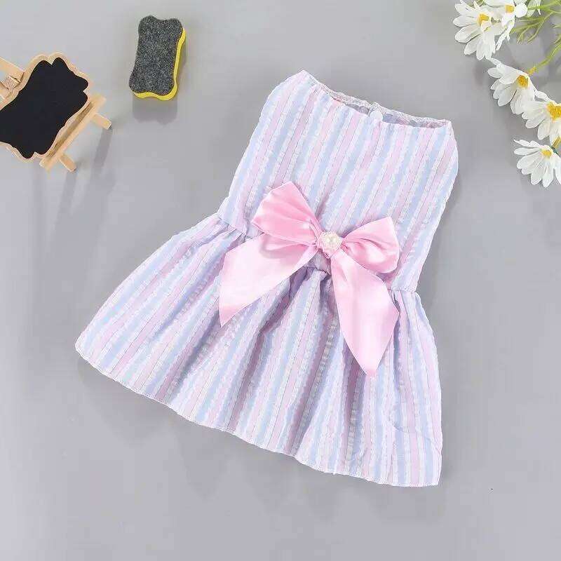 1pc Supplies Small Flower Princess Dress Kitty Teddy New Clothes Cute Dog Skirt Summer Thin Pet Accessories H260130