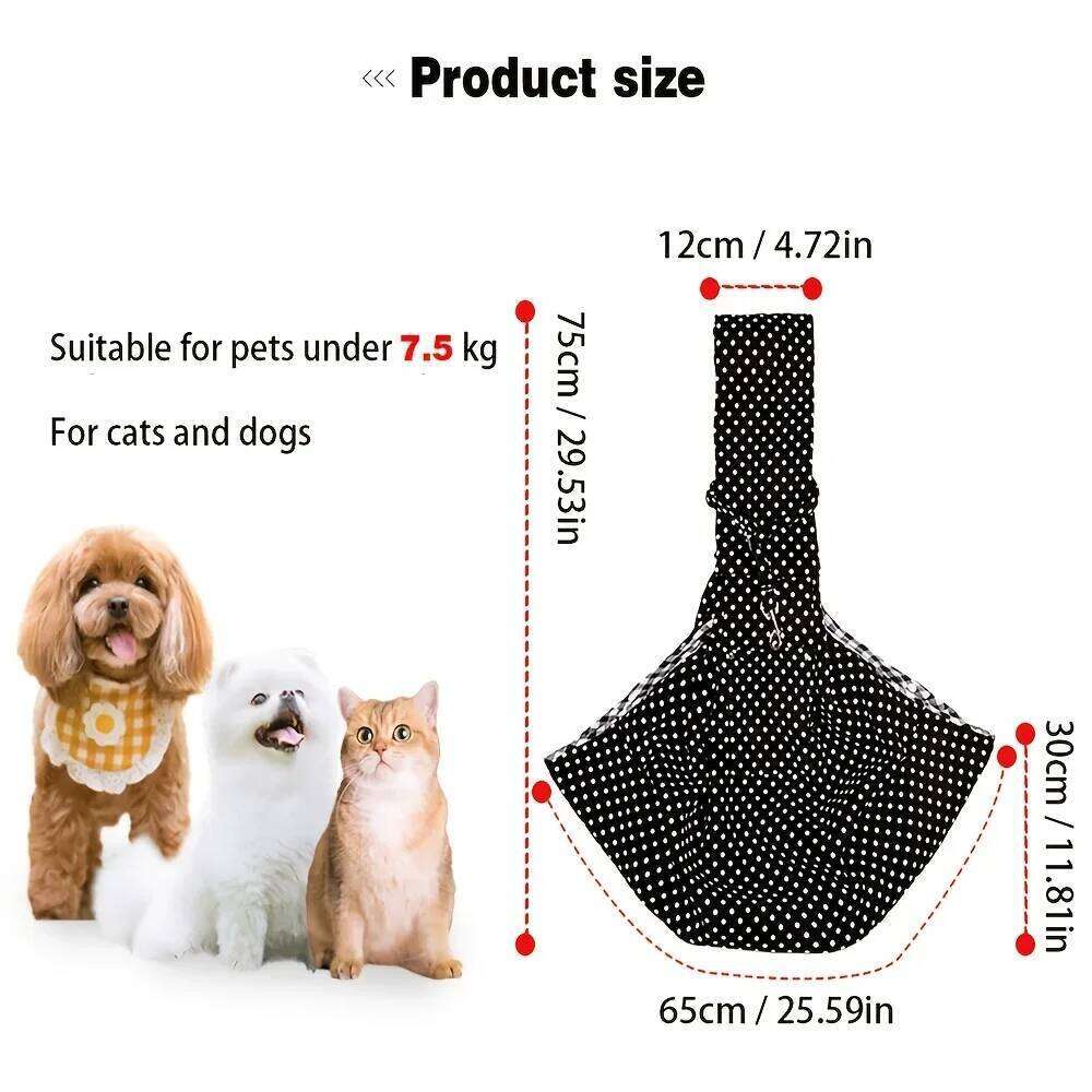 Escape-Proof Dog & Cat Sling Small Pets Under 16lbs -Ideal for Daily Walks and Outdoor Activities, Pet Carrier 26H0130