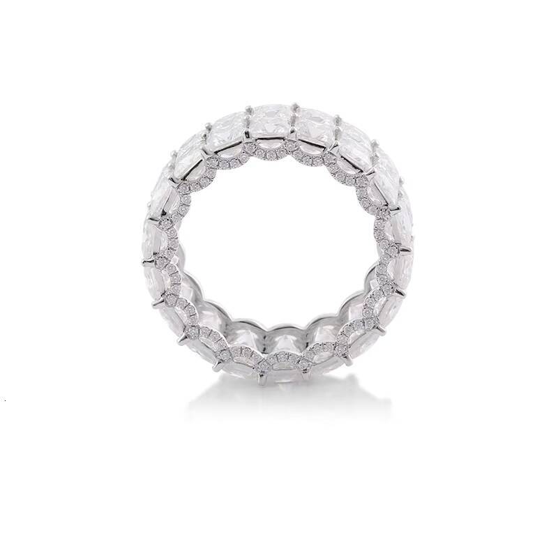 Princess Cut DEF VVS Moissanite Classic 18K 14K 10K Solid White Gold Handmade Fine Jewelry Ring Factory Wedding Rings for Women