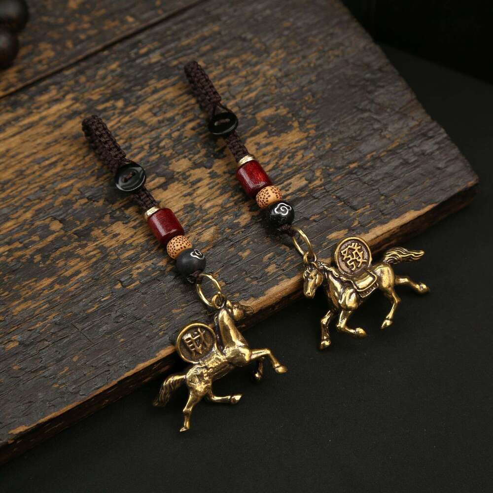 Bag accessories bag charm Brass Instant Wealth Keychain Pendant Car Key, Bag Pendant Chinese Style Gourd