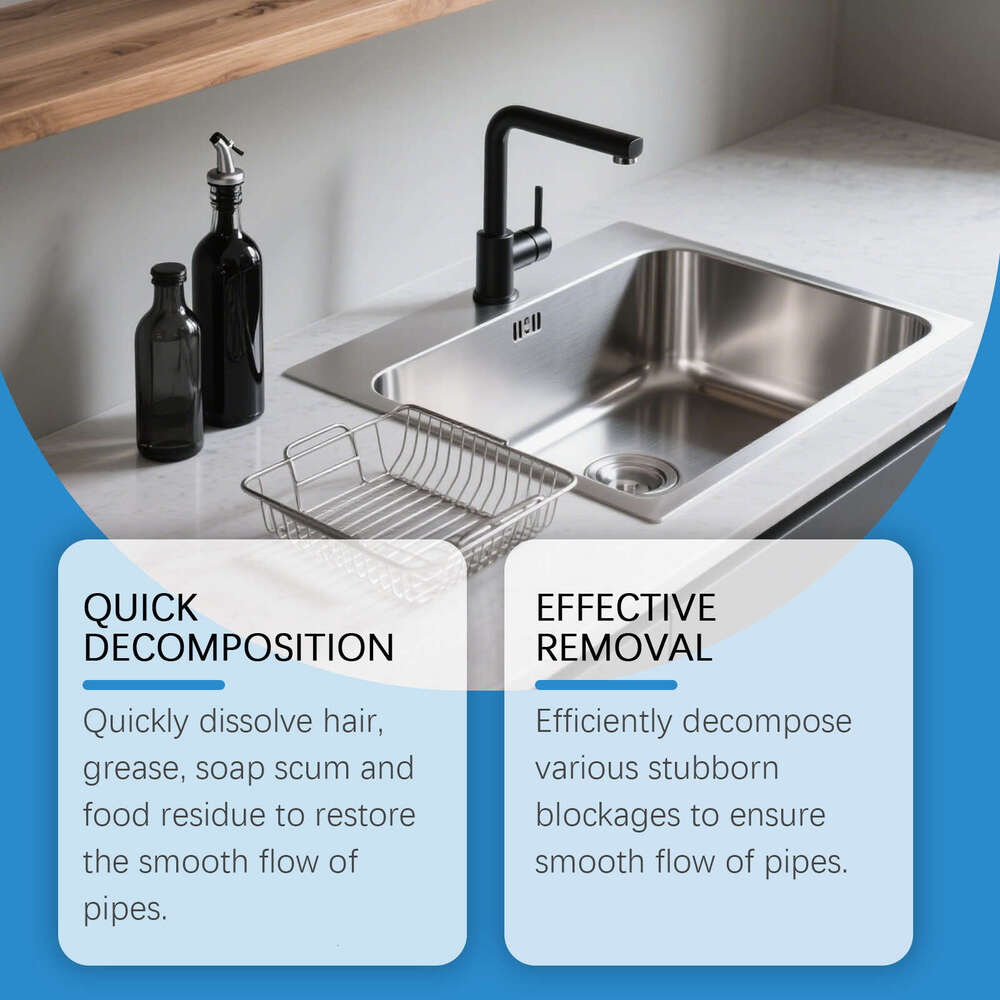 JUE FISH Household Cleaner Kitchen Sink Drain Pipe Dirt Dissolving Cleaning Powder S260130