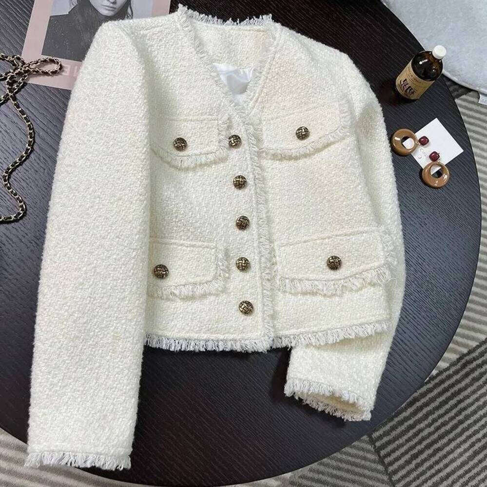 ZHE HAN Tweed Jacket English Style Womens Spring Quilting Fabric Multi-Functional Outdoor Morning Workjacket Splashproof Regular Stylish