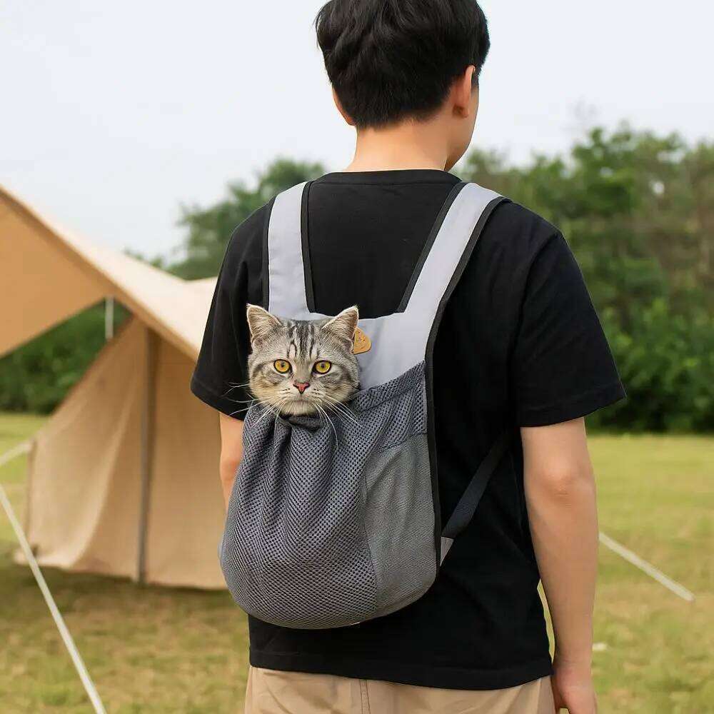 Breathable Chest Adjustable Foldable Pet Travel Bag Double Shoulder Puppy Transport Backpack Outdoor Hiking 26H0130