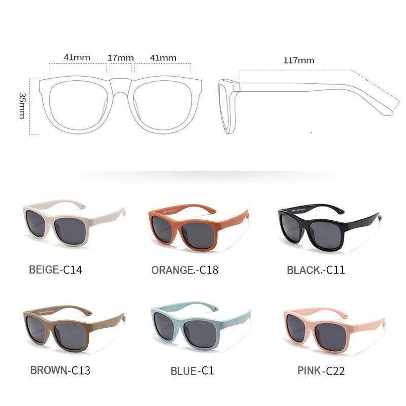 Flexible Newborn Children's Glasses Sunglasses Girl Boy Polarized UV400 Protection 0-36 Months Baby Infant Shades Oculos H260130