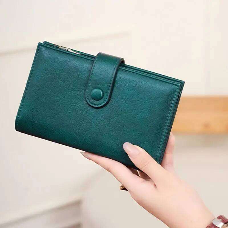 X90D Womens Wallet,Thin Rfids Blocking Leather Holder Large Capacity Travel Wallet with Zippers Pocket Z260130