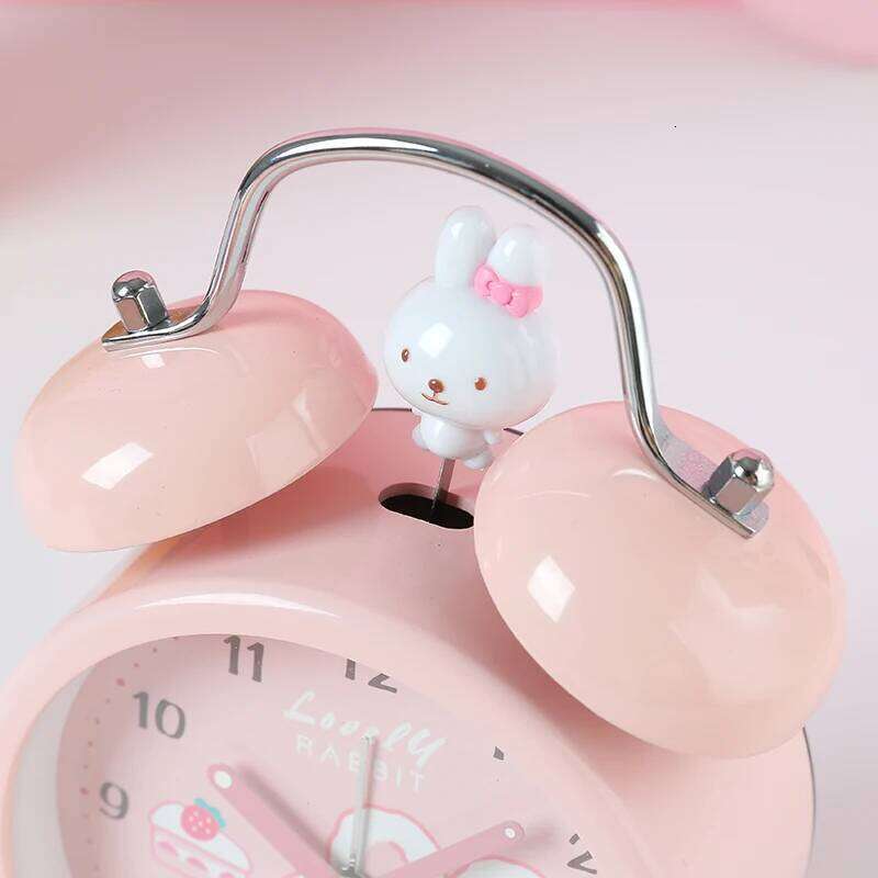 775 4inch Small Size Plastic Alarm Old-fashion Cute Cargoon Bedside Clock High Quality Simple Design Retro Analogue Clocks W260130