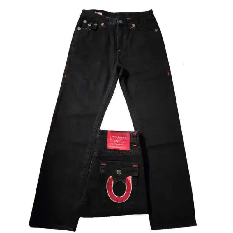 Designer jeans men jeans True Relgionly Jeans Man Pant Cowboy Riding Denim Jeans Gray Same Spring Black Burnt Wool Crushed True Religionjeans high quality je