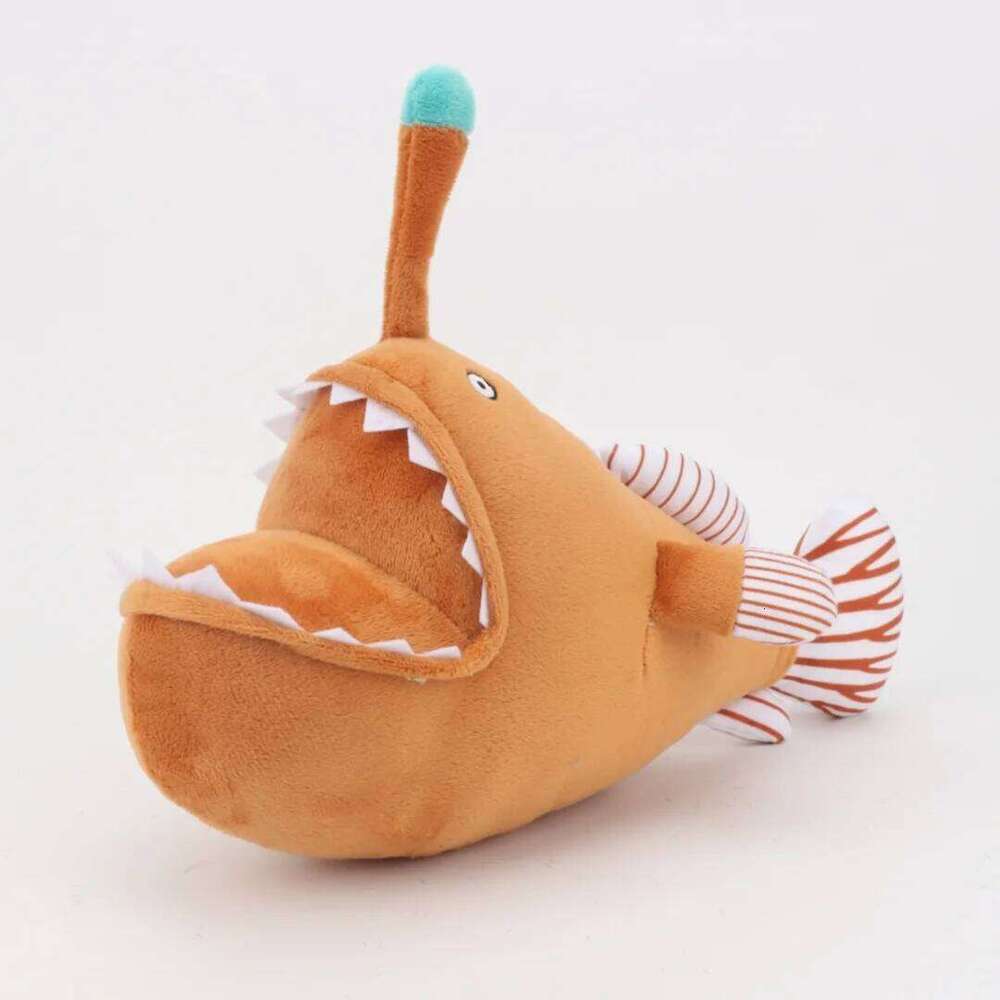 25cm/9.84in Melanocetus johnsonii Devil Lantern Fish Plush Toys Game Peripheral Dolls for Kids Birthday Xmas Gifts Home Dec Y260128