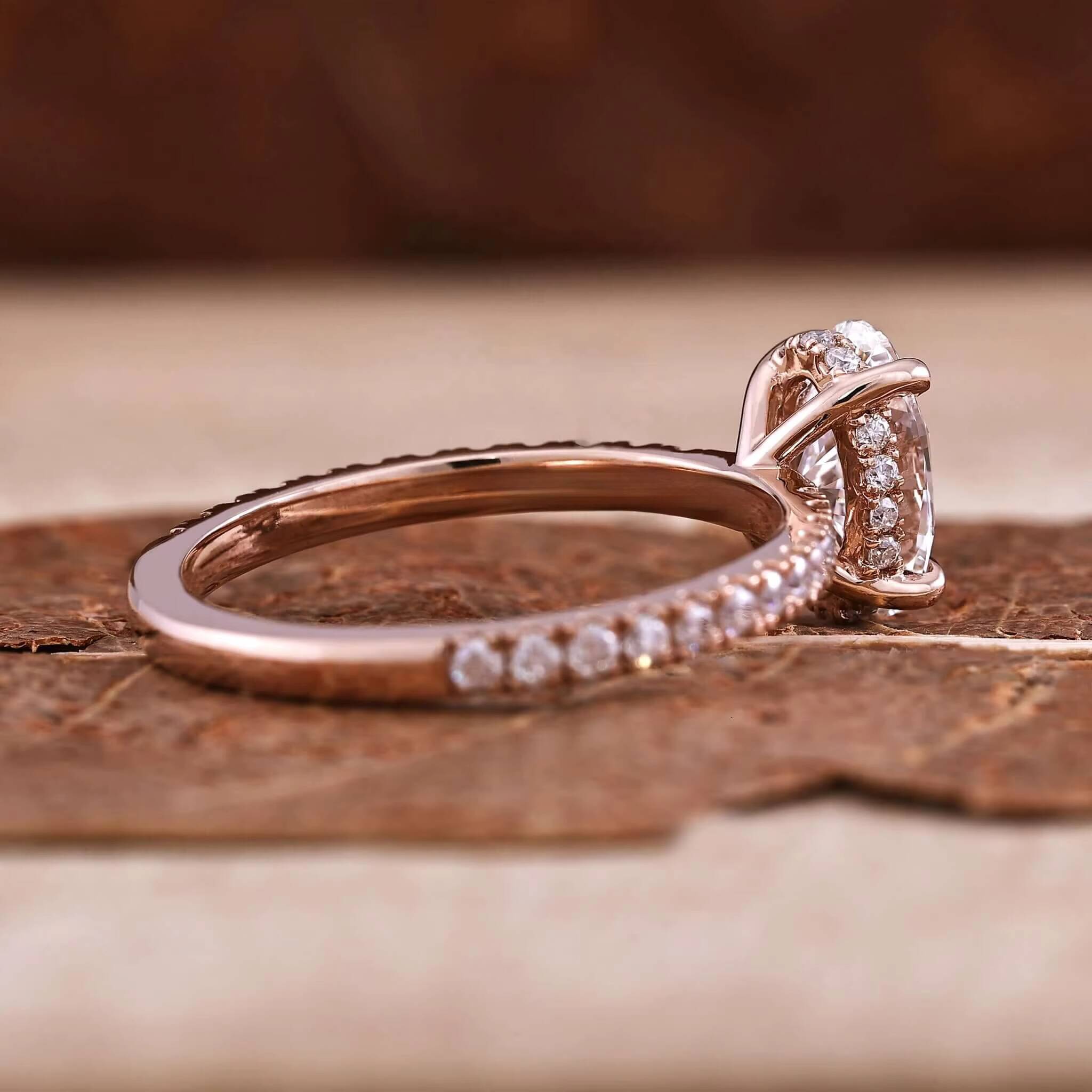 IGI GIA Certified CVD Lab Grown Created Diamond 18K White Solid Gold Rings 1ct 15ct Oval Engagement Ring Jewelry