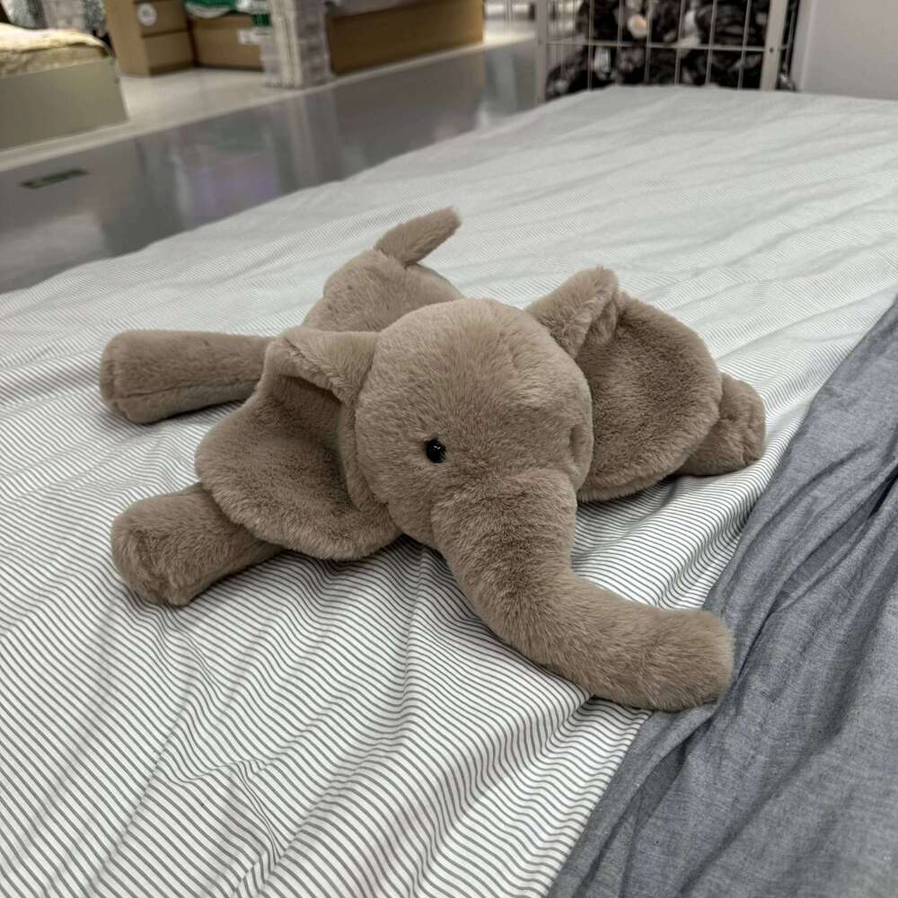 Super Soft Grey Toys Cute Stuffed Flappy Ears Long Plush Elephant Animals Plushy Hugging Pillow Kids Xmas Gift Y260128