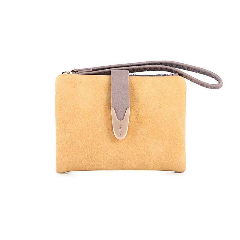 Purse women's short autumn winter new European and American retro frosted PU leather simple fashion all-in-one convenient ha Z260130