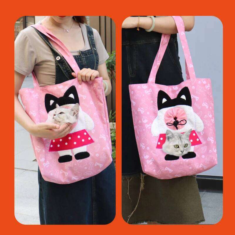 A lightweight handbag suitable for small dogs and cats weighing less than 15 pounds, featuring a padded pet bag style dog 26H0130