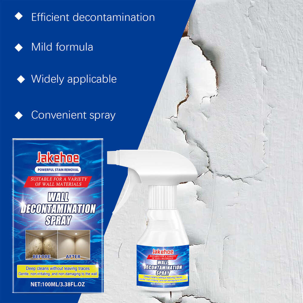 Jakehoe Stain Removal Spray Wall Water Stains Dirt Bathroom Polishing Cleaner S260130