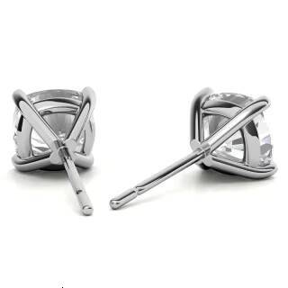 925 Sterling Silver VVS Cushion Diamond Stud Earring Certified Moissanite Earrings Men