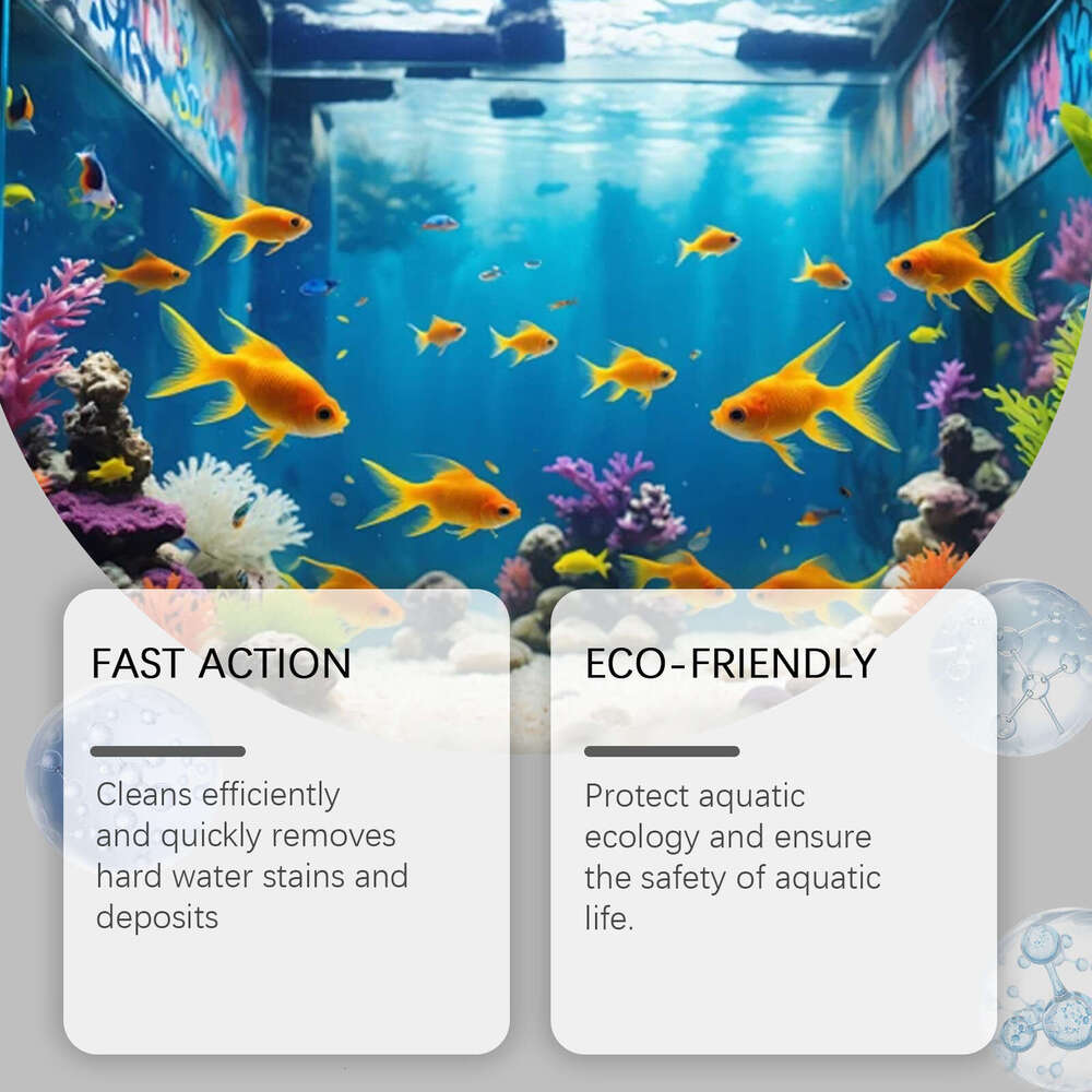 Jue-Fish Tank Stain Removal No Residue Non-Damaging Fish Cleaner Spray S260130