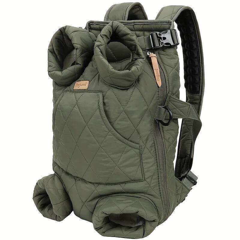 Cozy Pet Carrier Backpack Dogs - Fleece-Lined, Front Legs Out, Hands-Free Design for Hiking & Travel. 26H0130