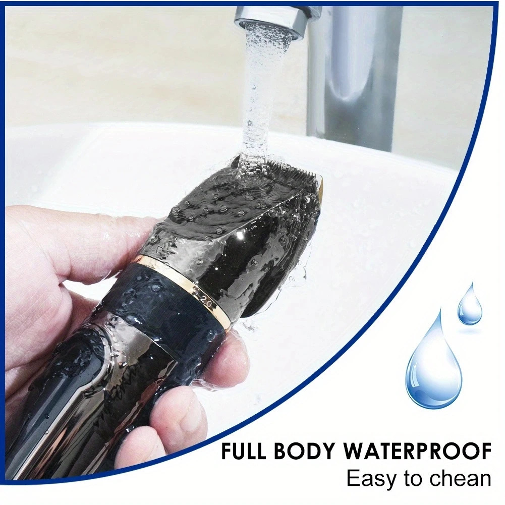 Professional Hair Clipper Ceramic Blade Male Hair Trimmer LED Display Haircut Machine USB charging 260129