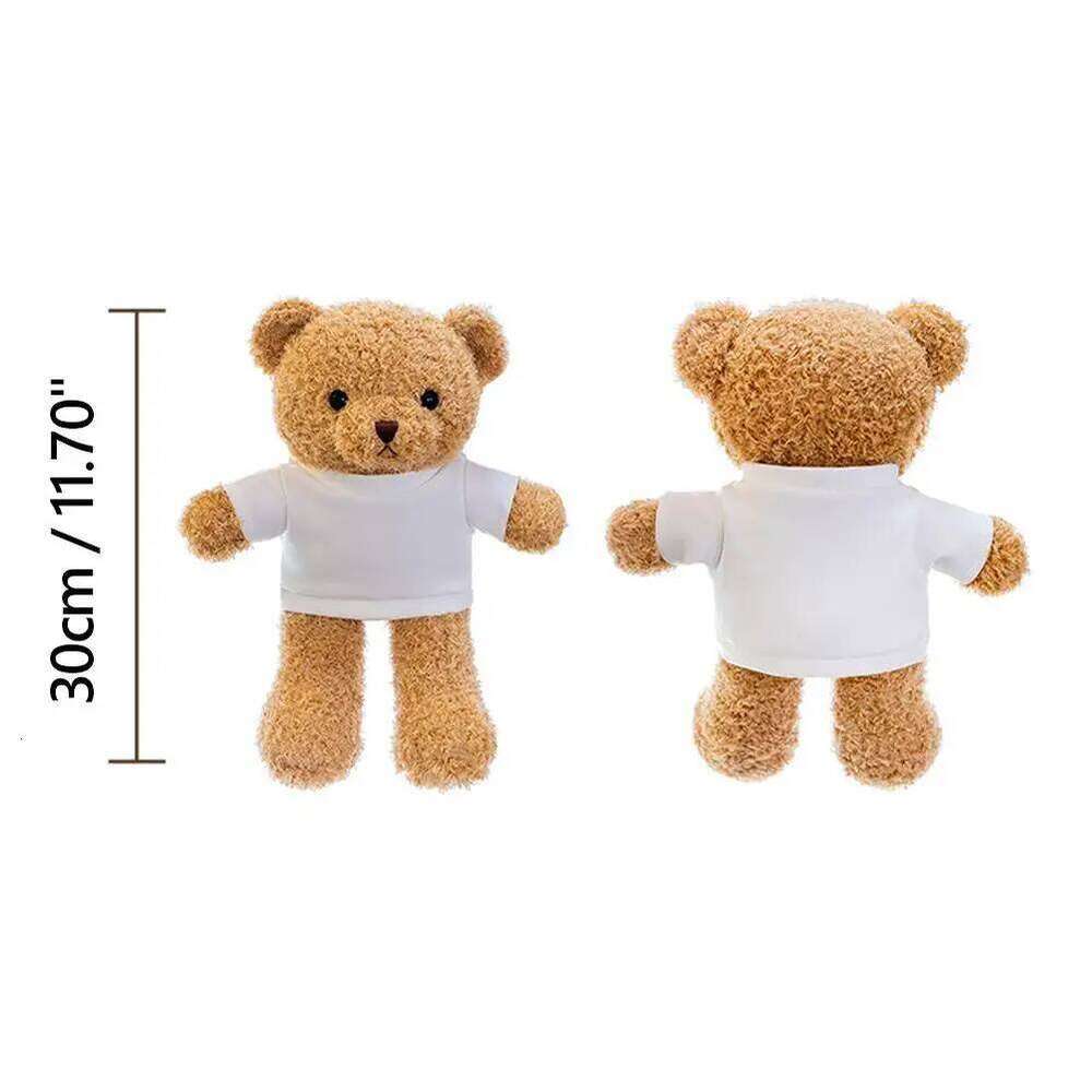 30cm Cute Wearing Sweater with Soft Teddy Bear Plush Toy Adorable Stuffed Animal Y260128
