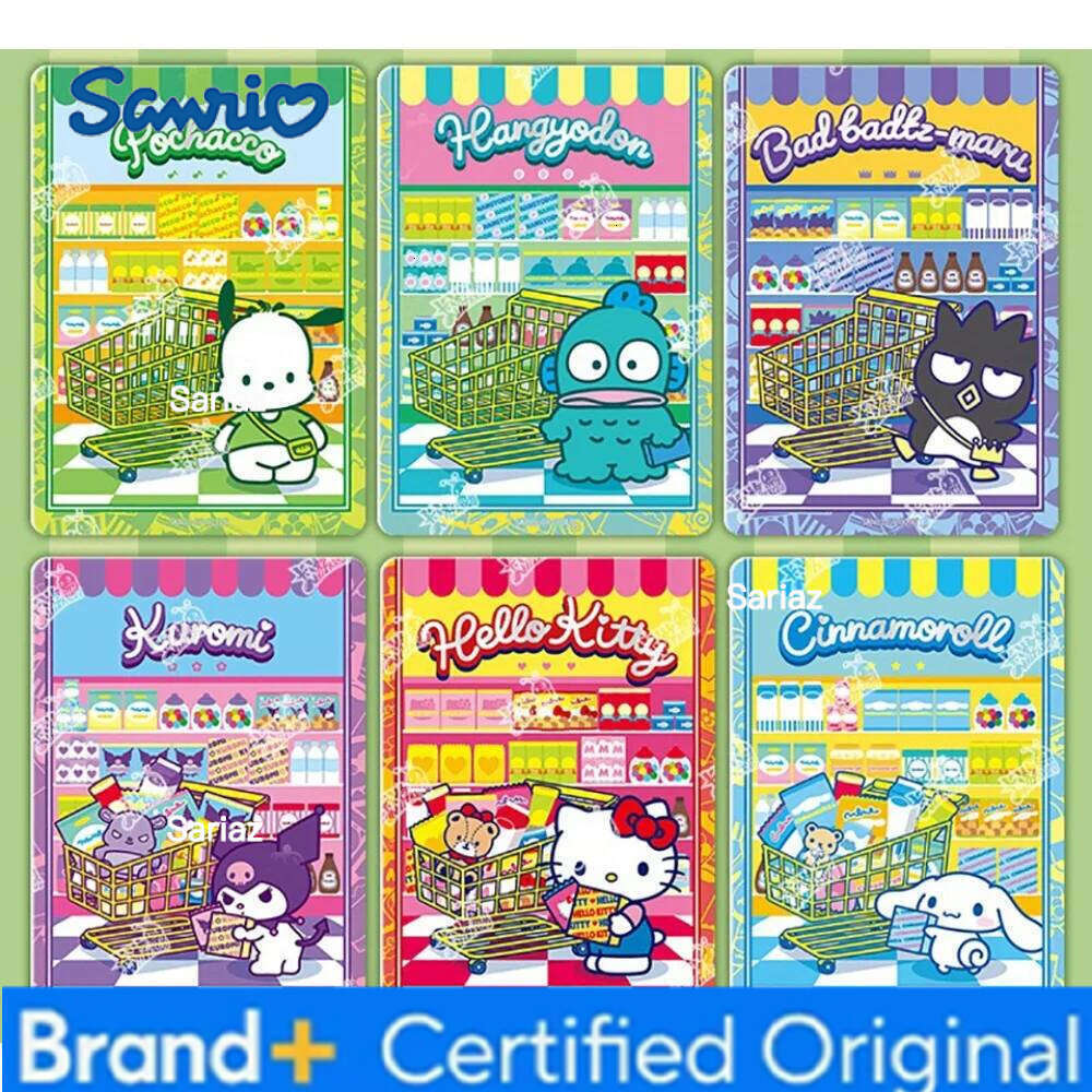Sanrio KAYOU Genuine Collection Hello Kitty Cinnamoroll Pochacco Cartoon Colorful Shopping Cards Children's Birthday Gifts H2601301