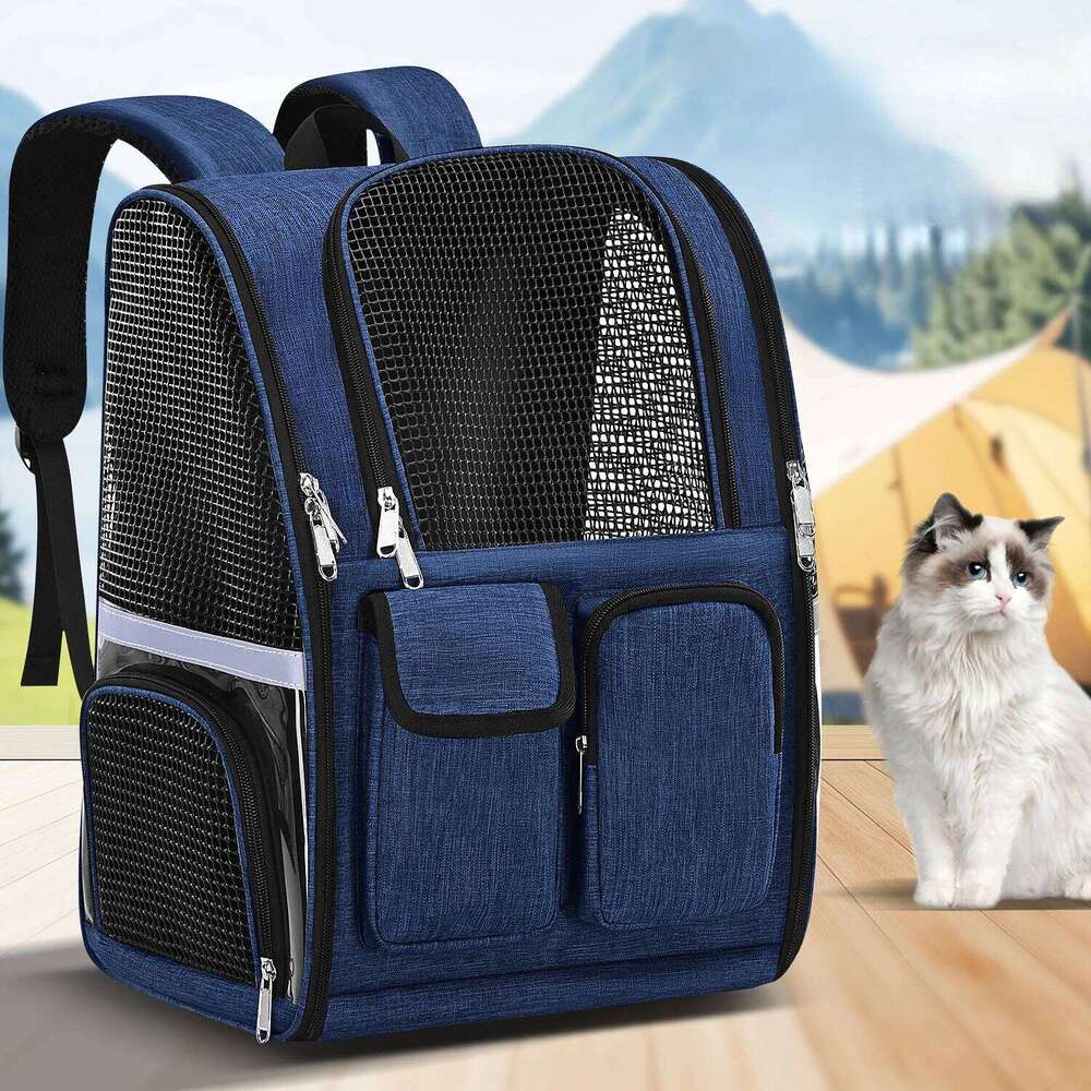 New Dog Portable Shoulder Outdoor Breathable Cat Large Capacity Backpack Pet Carrier Bag 26H0130