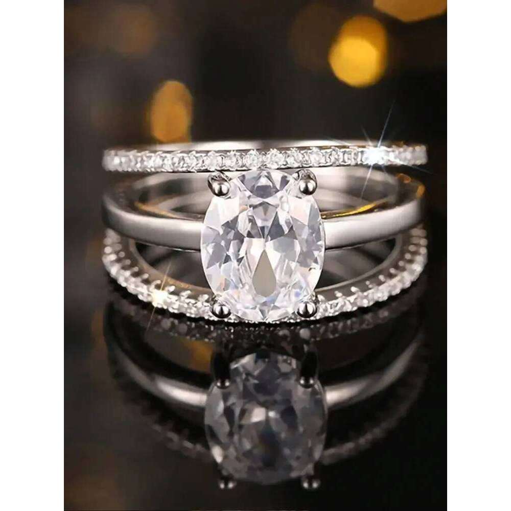 925 Sterling Silver Gorgeous Classic Shining Zircon Ring For Women Wedding Prom Party Luxury Fashion High Quality Fine Jewelry XJ260130