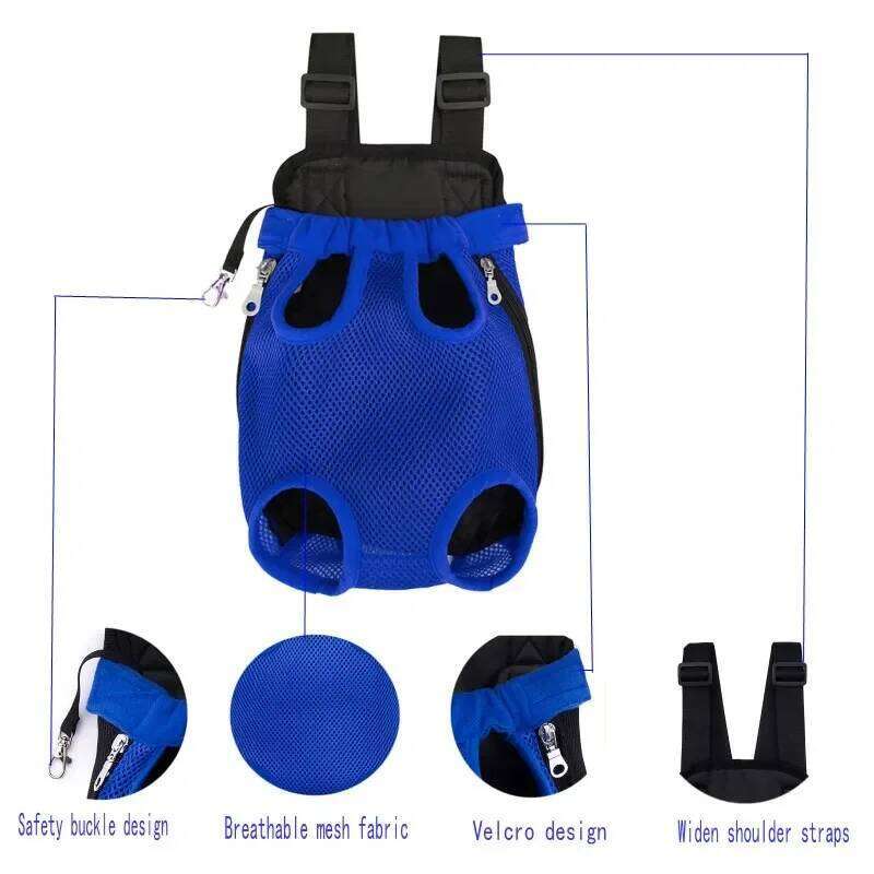 Double Shoulder Breathable Portable Travel Pet Backpack Mesh Carrier Front Bag for Small Dog Cat Outdoor Accessories 26H0130