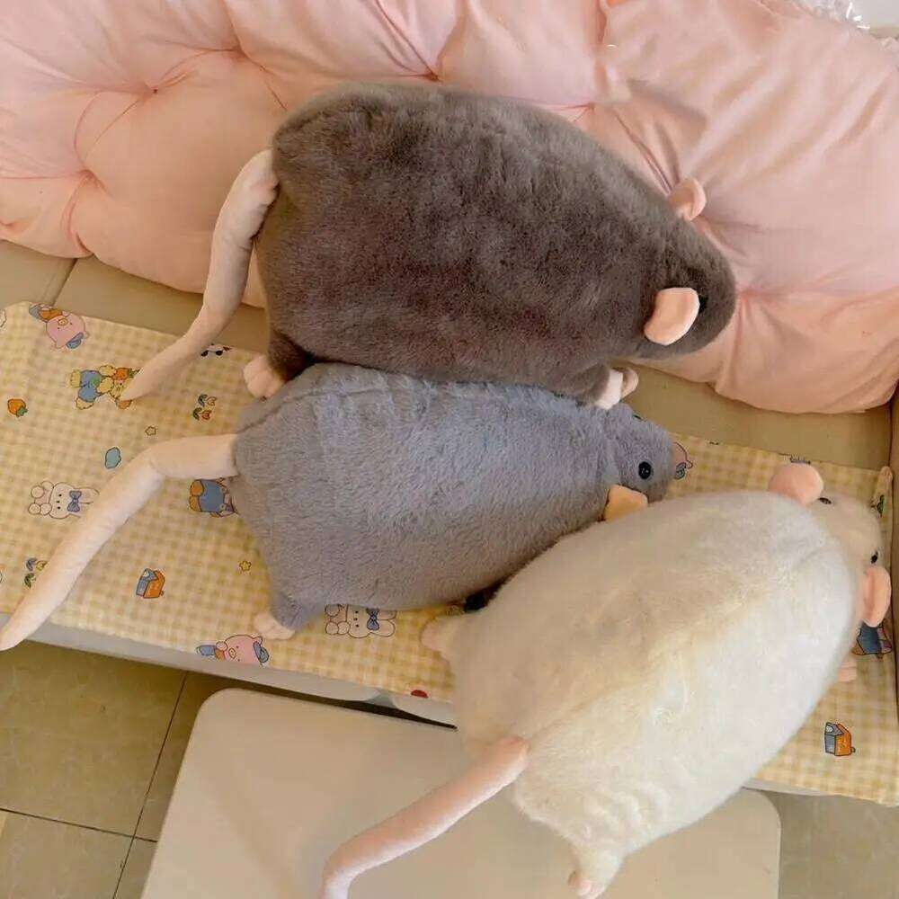 Cute 30cm Mouse Cartoon Oversized Flower Branch Rat Doll Soft Plush Animal Figure Kids Gift Birthday Toys & Hobbies Y260128