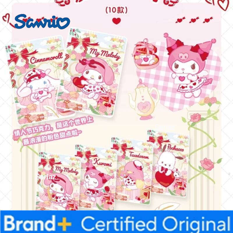 Sanrio New KABAO Floral Luck Kuromi Hello Kitty My Melody Series Collectible Game Trading Card Toys For Kids Birthday Gift H260130